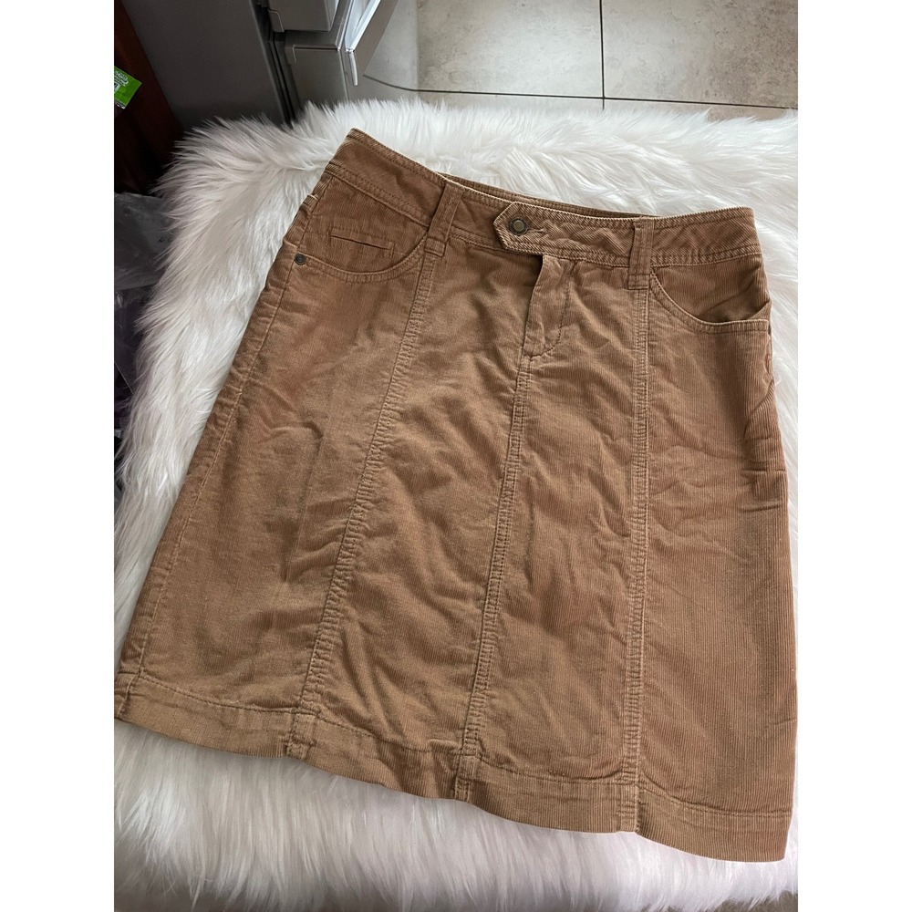 Faded Glory Women's Corduroy Skirt Tan Light Brown Size 6 Used